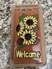 Hand N Hand Tile Welcome Sunflowers And Ladybug picture
