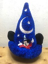 Disney Parks YouthSZ Blue Mickey Mouse Fantasia Sorcerer Wizard Hat with Ears#24 picture