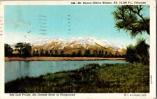 San Luis Valley, Rio Grande River, Mt. Blanca Sierra Blanca, Colorado Postcard picture