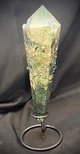 Druzy Moss Agate Wand With Stand 279 Grams picture