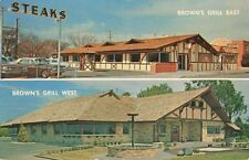 Postcard Brown's Grill East West Wichita Kansas KS picture