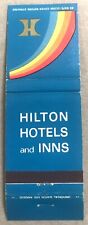 Vintage 20 Strike Matchbook Cover - Hilton Hotels & Inns Rainbow Version      B picture