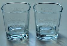Jack Daniels Old No 7 Whiskey Square Lowball Rocks Glass set of 2 Embossed Quote picture