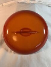 Vintage Descoware Flame Orange Enamel Cast Iron Pot Lid Belgium FE 22 picture