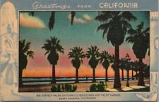 1940s SANTA BARBARA California Postcard 
