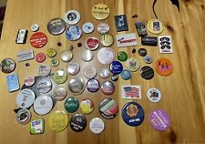 Huge Lot Of 65 Vintage Pinback Buttons picture
