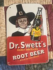 Vintage Dr. Swett’s Root Beer Porcelain Advertising Soda Sign Very Nice  picture