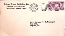 Tribune Review Publishing Co Greensburg PA Envelope 1936 picture