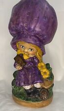 Vintage 1975 Ceramic Girl Figurine Hand Painted Hobbiest Signed picture
