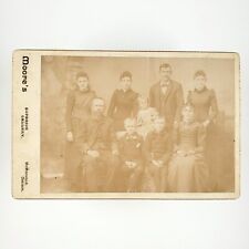 McMinnville Oregon Family Cabinet Card c1885 Moore Erickson Group Photo A3649 picture