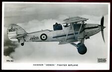 RAF AIR FORCE 1940s Hawker Demon Fighter Biplane. Real Photo Postcard picture