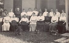 RPPC Greeley KS Anderson County Kansas Church Ladies Photo Vtg Postcard W7 picture