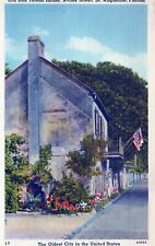 Old Don Toledo House St. Augustine Florida Oldest City US Linen Vintage Postcard picture