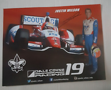 Justin Wilson #19 Autographed Hero Card Boy Scouts Dale Coyne Racing IndyCar picture