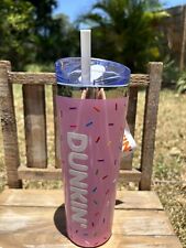 New DUNKIN Pink Sprinkles 24 oz Insulated Stainless Steel Tumbler picture