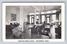 Columbus OH-Ohio, Service Men's Club, Antique Vintage c1943 Souvenir Postcard picture
