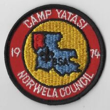 1974 Camp Yatasi Norwela Council  BSA Patch BLACK Bdr. [CA4840] picture
