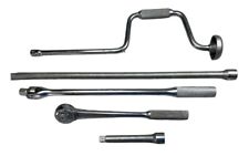 Williams 1/2” S-52 Ratchet, S-110P 5” & S-121P 19” Extensions, S-41A & S-15 Tool picture