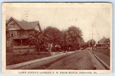 1928 SELLERSVILLE PENNSYLVANIA*PA*LAWN AVENUE FROM MAPLE*CREASED*POSTCARD picture