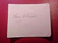 Henry B Brewster, 1850-1908 ,American author, Signed Signature picture