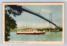 Vancouver BC-British Columbia Canada Lions Gate Bridge Souvenir Vintage Postcard picture