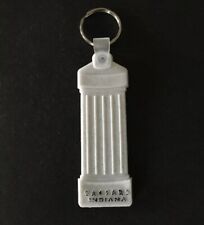Vintage Keychain CEASERS INDIANA Key Ring Pillar Shaped Fob Casino Hotel Gaming picture