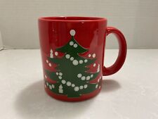 Vintage Waechtersbach Red Christmas Tree Holiday Ceramic Coffee Mug Cup Germany picture