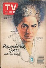 TV GUIDE MAGAZINE 1982 APR. 24-30 GOLDA MEIR (FAIR/GOOD CONDITION) DETROIT ED. picture