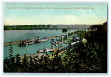 c1910s View Near The Proposed Water Power Dam, Govt. Locks Keokuk Iowa Postcard picture
