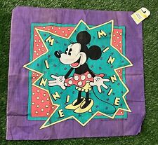 Vintage 90's The Walt Disney Company Minnie Mouse Bandana Scarf Color Fast NWT'S picture