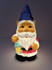 Holiday Time 11” Tabletop Gnome Blow Mold Lights Up Christmas picture