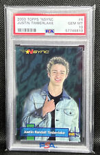 💎MINT 2000 Topps NSYNC Justin Timberlake 4 RC Rookie PSA 10 GEM MINT POP 11 picture