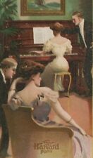 The Harvard Piano Gentleman and Ladies Socializing Undivided Vintage Postcard picture