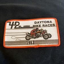 VTG 1983 DAYTONA BIKE RACES Sew On Patch picture