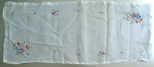 Vintage Floral Hand Embroidered Linen Table Runner picture