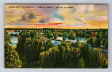 Lonoke AR- Arkansas, Aerial Government Fish Hatchery, Antique, Vintage Postcard picture