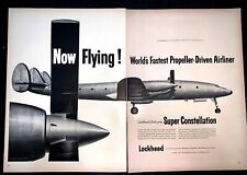 Life Magazine Ad LOCKHEED SUPER CONSTELLATION reverse YARDLEY & QWIP 1954 Ad A2 picture