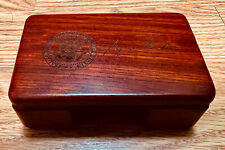 President George W. Bush Solid Wood Gift Presidential Seal Card Holder/Case picture