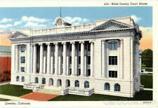 Greeley,CO Weld County Court House Colorado Sanborn Souvenir Co. Linen Postcard picture