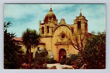 Carmel CA-California, San Carlos Mission, Antique Vintage Souvenir Postcard picture