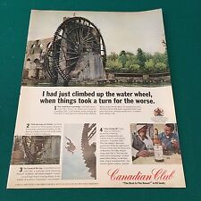 1967 CANADIAN CLUB Hama Water Wheel Orontes River - Vintage Magazine Print Ad picture