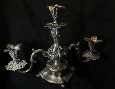 Large Silver Plate Epergne Candelabra Reed And Barton 165, Hollowware, Vintage picture