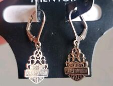 Harley-Davidson Sterling Silver Bar & Shield Hook Earrings picture
