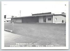Princeville Illinois~Foster & Son Drug Store~1950s RP picture