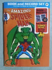 THE AMAZING SPIDERMAN BOOK AND RECORD SET 45 RPM VINYL POWER PR 24 COMPLETE 1974 picture