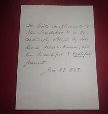 Thomas Winthrop Coit 1803-1885 Signed letter Episcopal minister author signature picture