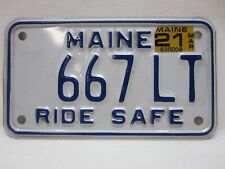 Maine Motorcycle License Plate 