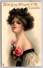 RARE 1912 BEAUTIFUL WOMEN SERIES RAPHAEL TUCK NO 204 lovely Valentines postcard picture