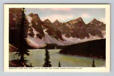 Banff-Alberta, Moraine Lake, Banff Natl Park, Vintage Postcard picture