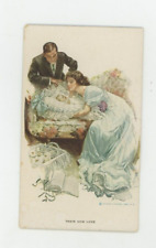 Vintage Postcard  WOMEN MAN BABY THEIR NEW LOVE  UNPOSTED picture